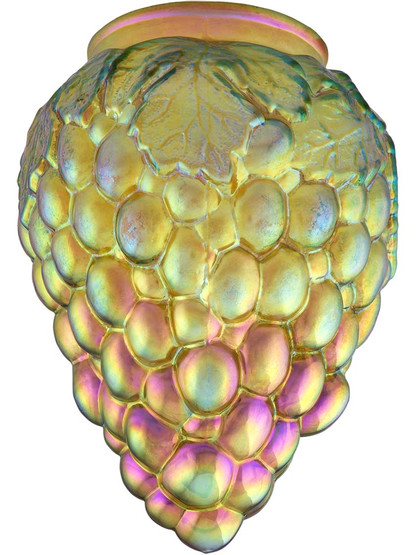 Gold Iridescent Glass Grapes Shade - 3 1/4 Inch Fitter
