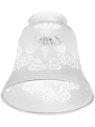 Etched Fleur De Lis Shade With 2 1/4 inch Fitter.