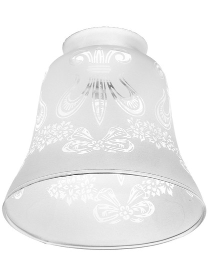 Etched Fleur De Lis Shade With 2 1/4" Fitter