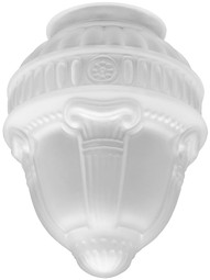Neo-Classical Etched Glass Shade With 3 1/4 inch Fitter