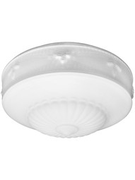 Decorative Satin Opal Bowl Shade With 10" Fitter
