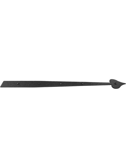 Alternate View of Rough Forged Iron Dummy Hinge Strap With Heart Design.