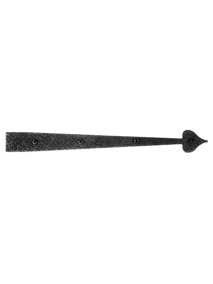 Alternate View 4 of Rough Forged Iron Dummy Hinge Strap With Heart Design.