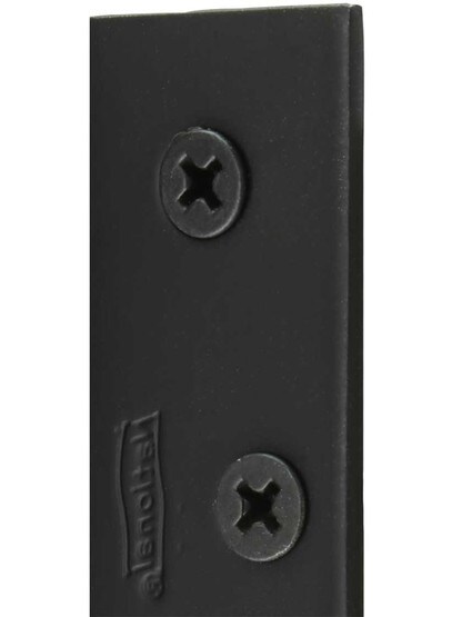 Alternate View 2 of 3 inch By 2 1/2 inch Forged Iron Surface Hinge With Smooth Black Finish.