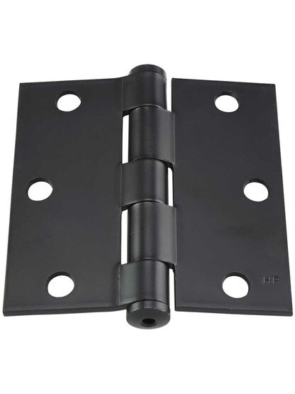 Alternate View 3 of 3 1/2 inch Solid Steel Hinge With Button Tips