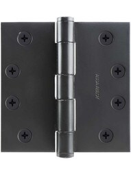 4" Solid Steel Hinge with Button Tips