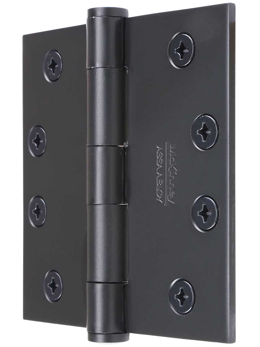 Alternate View of 4 inch Solid Steel Hinge With Button Tips