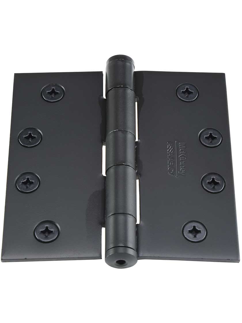 Alternate View 2 of 4 inch Solid Steel Hinge With Button Tips