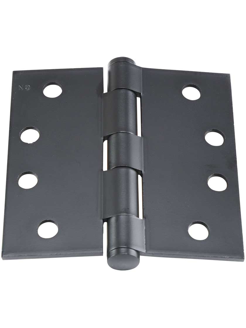 Alternate View 3 of 4 inch Solid Steel Hinge With Button Tips