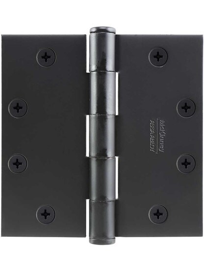 4 1/2 inch Solid Steel Hinge With Button Tips