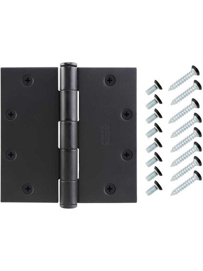Alternate View 4 of 5 inch Solid Steel Hinge With Button Tips