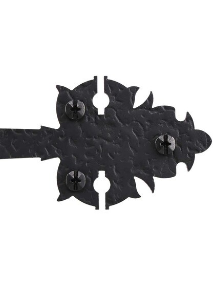 Alternate View 2 of Rough Forged Iron Dummy Hinge Strap With Simple Warwick Design.