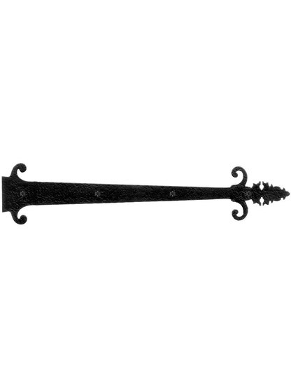 Rough Forged Iron Dummy Hinge Strap With Fancy Warwick Pattern.