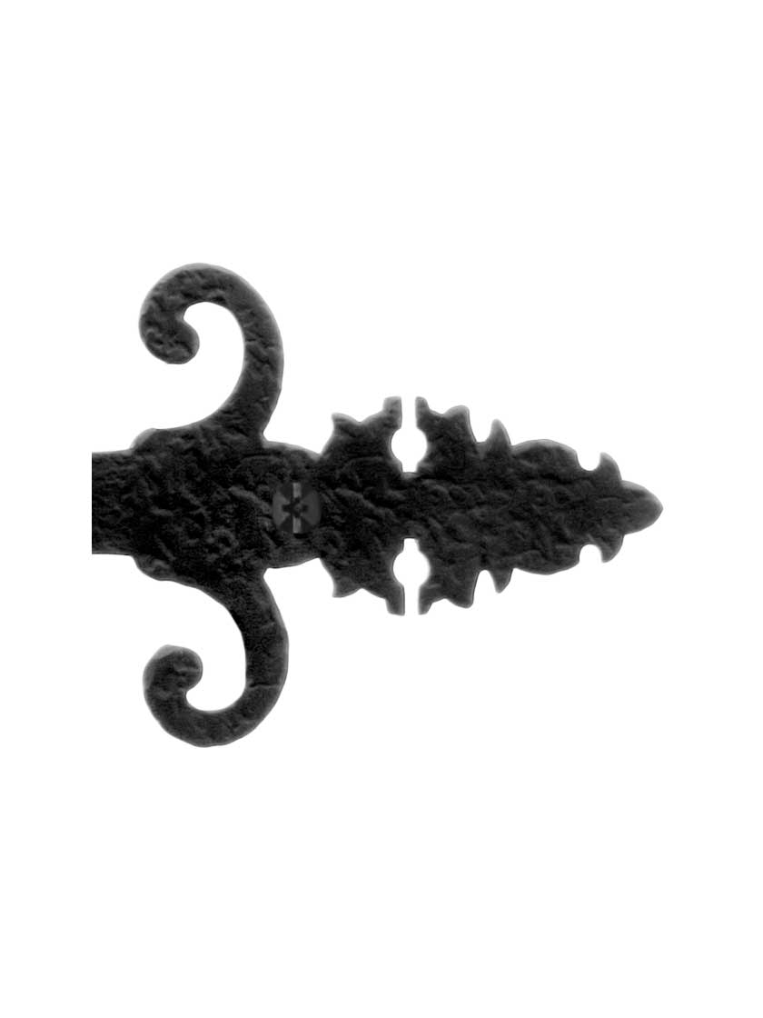 Rough Forged Iron Dummy Hinge Strap With Fancy Warwick Pattern