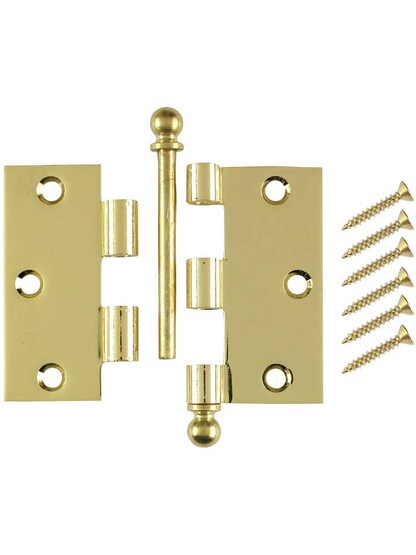 Alternate View 4 of 3 inch Heavy Duty Plated Steel Door Hinge With Ball Tips