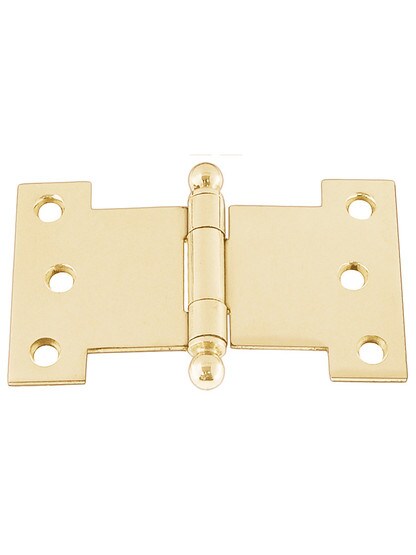 Solid-Brass Parliament Hinge with Ball Tips - 2 1/2-Inch by 4-Inch