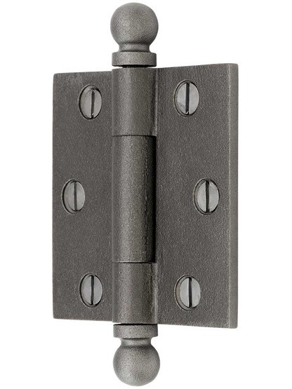 2 1/2-Inch Cast Iron Door Hinge With Ball Finials