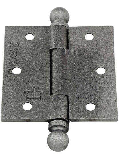 2 1/2-Inch Cast Iron Door Hinge With Ball Finials