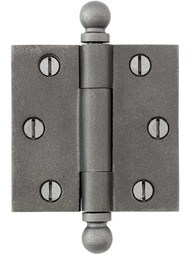 2 1/2-Inch Cast Iron Door Hinge With Ball Finials