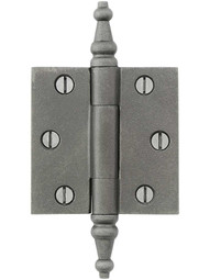 2 1/2-Inch Cast Iron Door Hinge With Steeple Tips