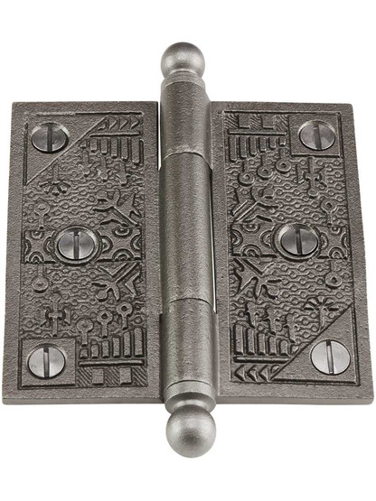 3 1/2-Inch Ball-Tip Windsor Pattern Hinge In Lacquered Iron