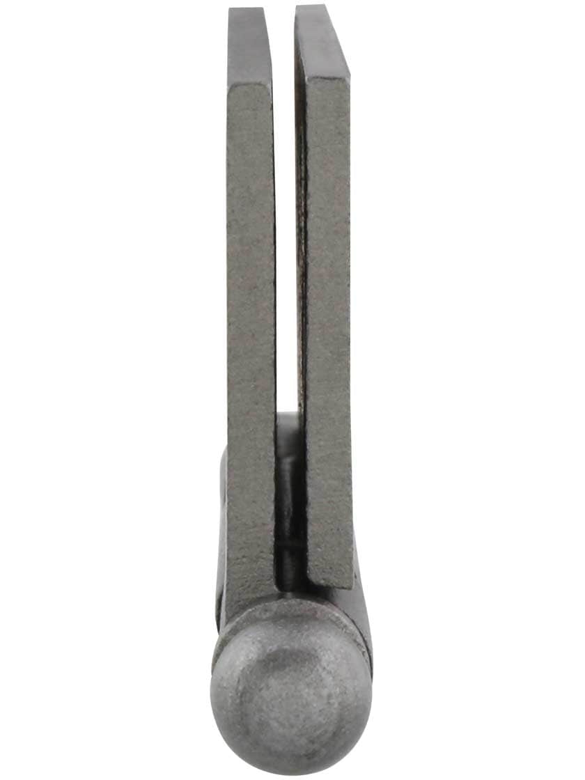Alternate View 5 of 3 1/2-Inch Ball-Tip Windsor Pattern Hinge In Lacquered Iron.