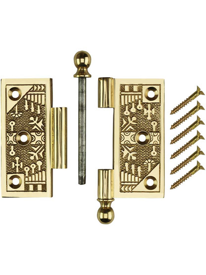 3 1/2-Inch Ball-Tip Windsor Pattern Hinge In Solid Brass