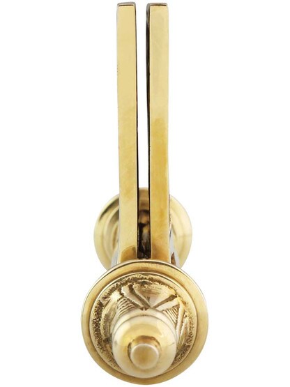 Alternate View 5 of 4-Inch Solid Brass Eastlake Steeple Tip Hinge In Unlacquered Brass.