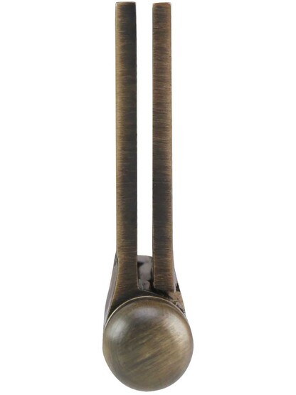 Alternate View 5 of 3 1/2-Inch Solid Brass Eastlake Ball Tip Hinge In Antique-By-Hand Finish.