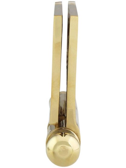 Alternate View 5 of 3 1/2-Inch Solid Brass Eastlake Ball Tip Hinge In Unlacquered Brass.