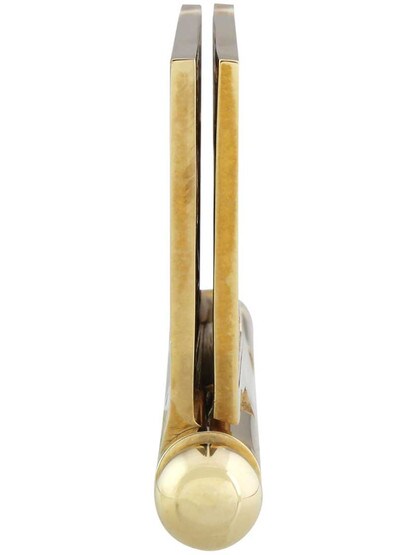 Alternate View 5 of 4-Inch Solid Brass Eastlake Ball Tip Hinge In Unlacquered Brass.