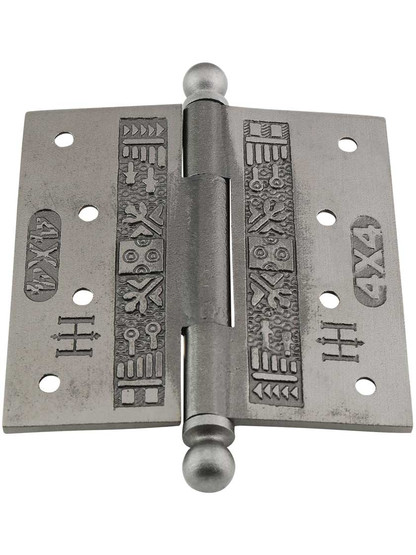 4-Inch Ball-Tip Windsor Pattern Hinge In Lacquered Iron