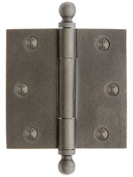 3-Inch Cast Iron Door Hinge With Ball Finials.