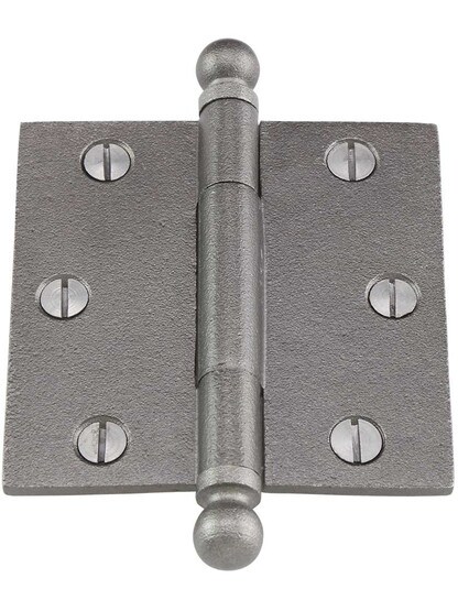 Alternate View 2 of 3-Inch Cast Iron Door Hinge With Ball Finials.