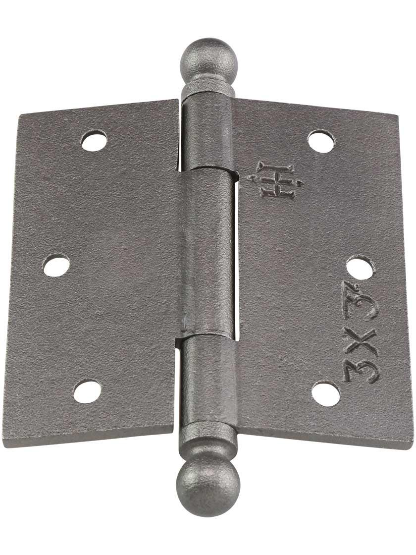 3Inch Cast Iron Door Hinge With Ball Finials House of Antique Hardware
