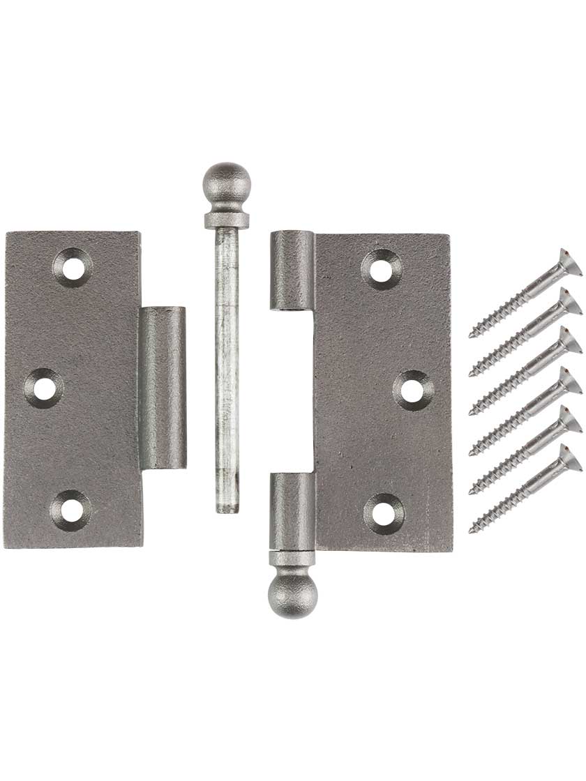 3Inch Cast Iron Door Hinge With Ball Finials House of Antique Hardware