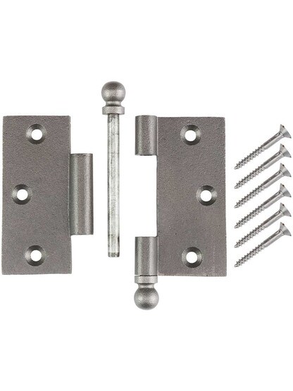 Alternate View 4 of 3-Inch Cast Iron Door Hinge With Ball Finials.