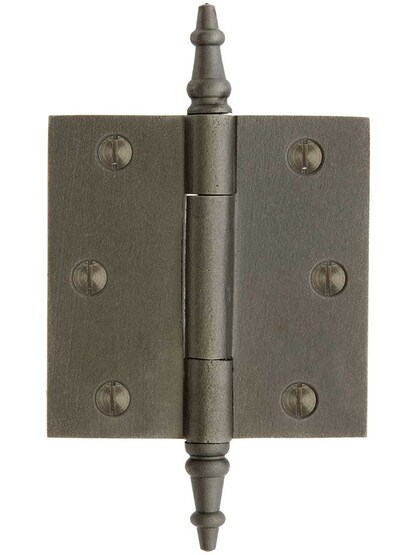 3-Inch Cast Iron Door Hinge With Steeple Tips.