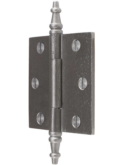 Alternate View of 3-Inch Cast Iron Door Hinge With Steeple Tips.