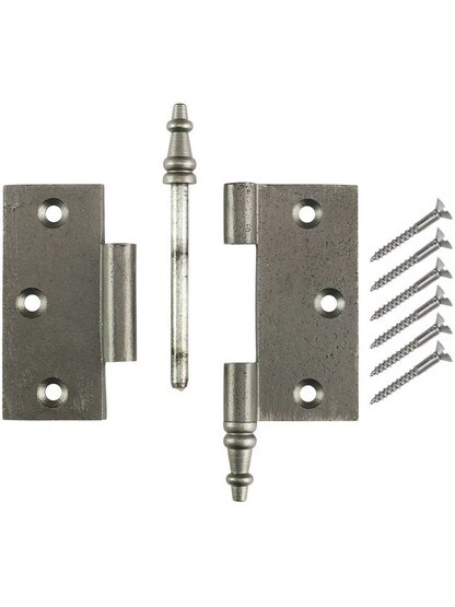 Alternate View 4 of 3-Inch Cast Iron Door Hinge With Steeple Tips.