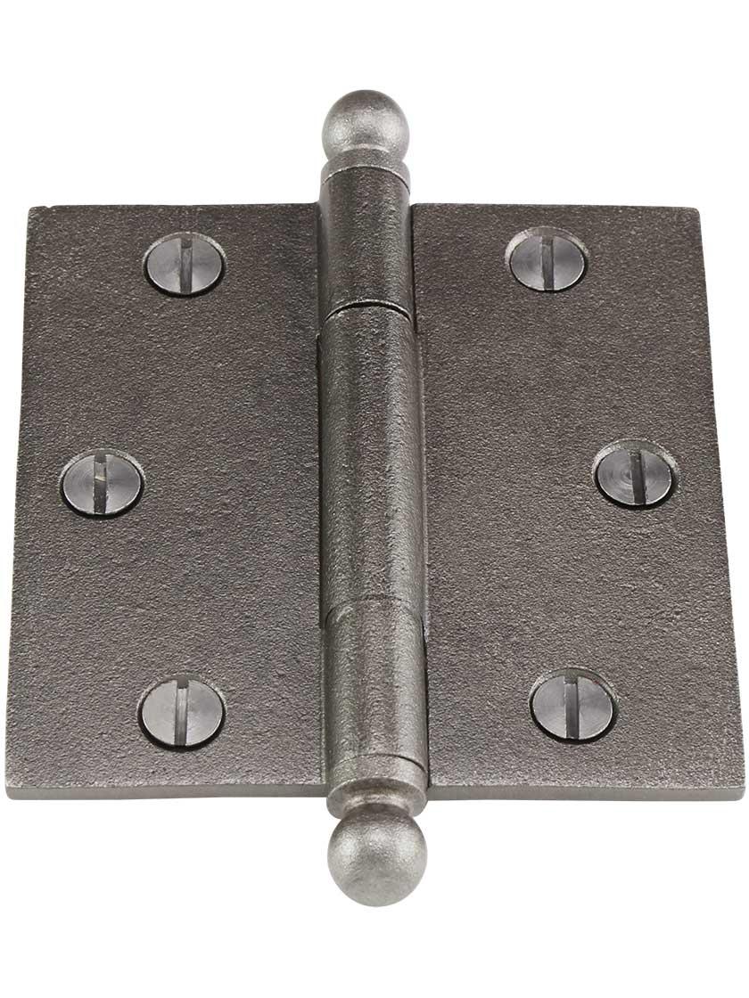 3 1/2Inch Cast Iron Door Hinge With Ball Finials House of Antique