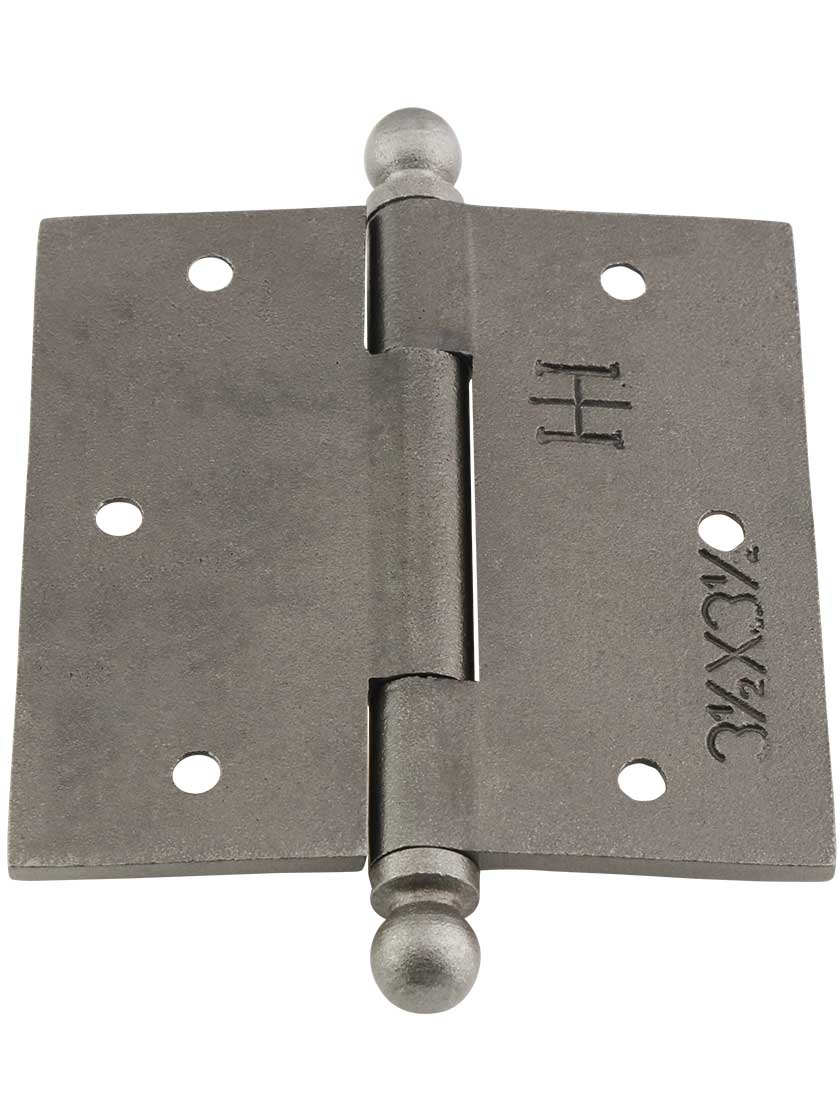 3 1/2Inch Cast Iron Door Hinge With Ball Finials House of Antique