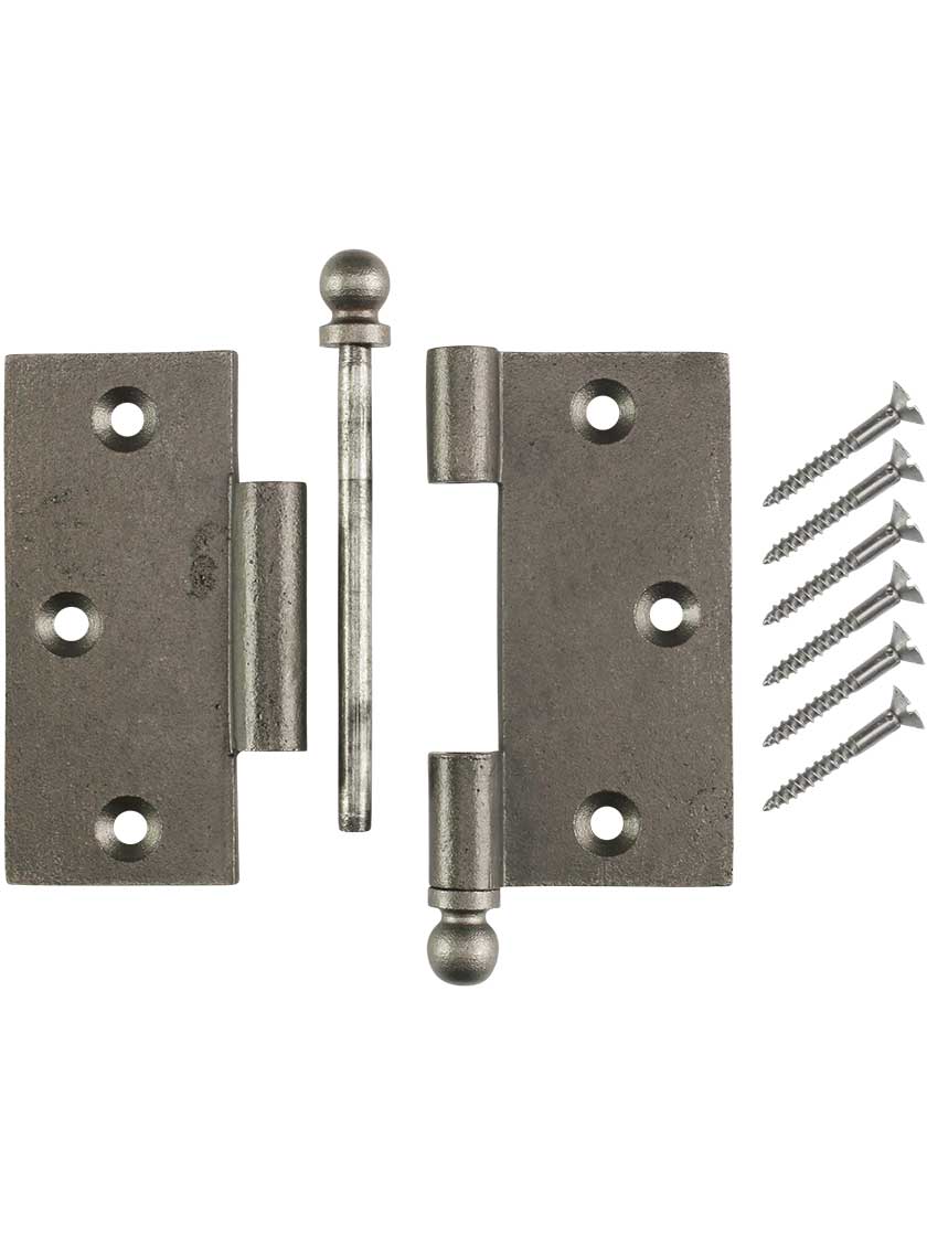 3 1/2Inch Cast Iron Door Hinge With Ball Finials House of Antique