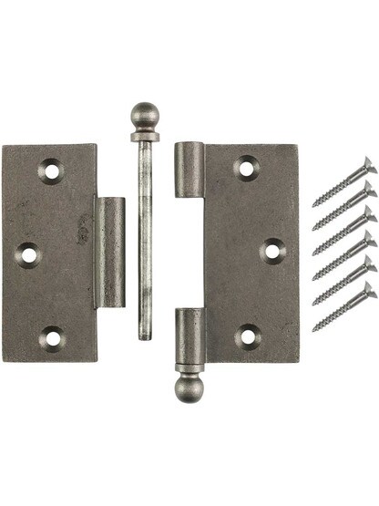 Alternate View 4 of 3 1/2-Inch Cast Iron Door Hinge With Ball Finials.