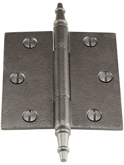 Alternate View 2 of 3 1/2-Inch Cast Iron Door Hinge With Steeple Tips.