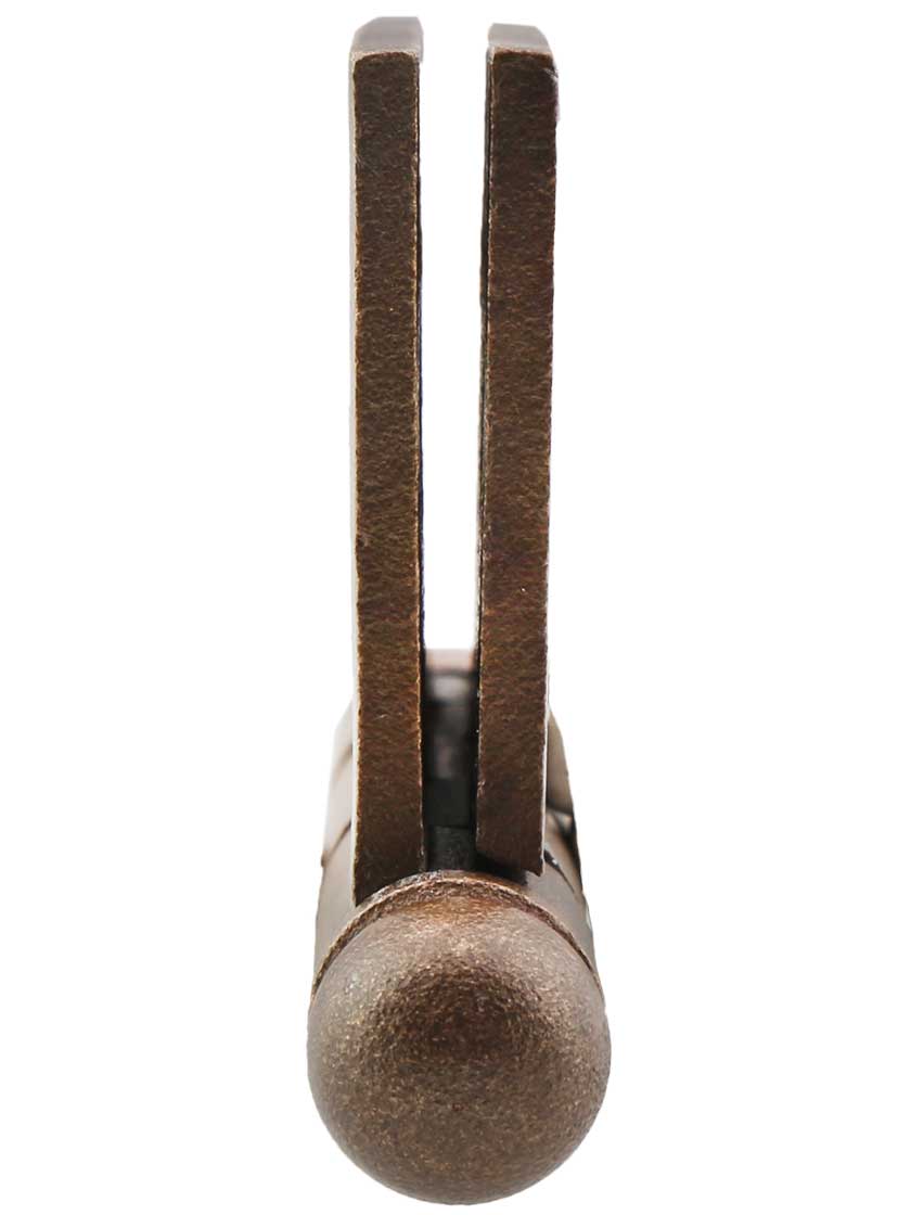 Alternate View 5 of 3 1/2-Inch Distressed Solid-Bronze Door Hinge with Ball Finials.