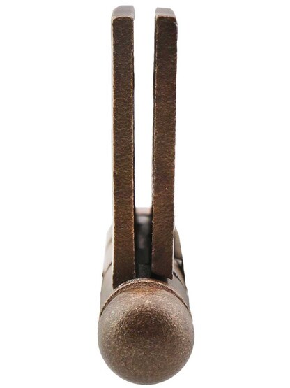 Alternate View 5 of 3 1/2-Inch Distressed Solid-Bronze Door Hinge with Ball Finials.