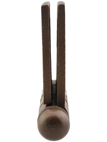 Alternate View 5 of 4-Inch Distressed Solid-Bronze Door Hinge with Ball Finials.