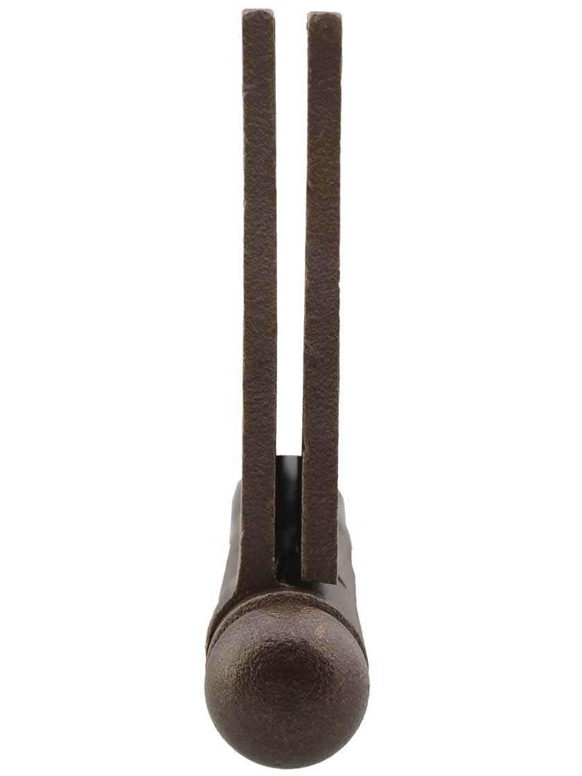 Alternate View 5 of 5-Inch Distressed Solid-Bronze Door Hinge with Ball Finials.