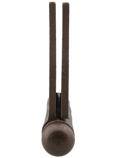 Alternate View 5 of 5-Inch Distressed Solid-Bronze Door Hinge with Ball Finials.
